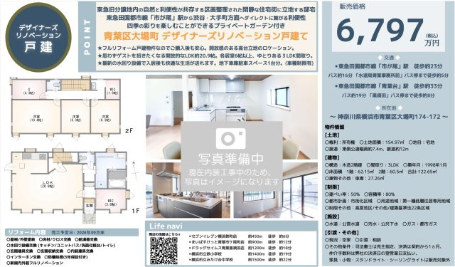 ★仲介手数料無料★横浜市青葉区大場町|仲介手数料無料！お問合せ下さい/080-7058-7312 