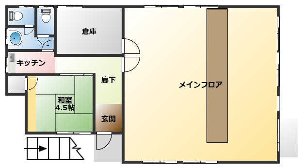 吾妻1丁目　店舗事務所（駐車場6台付き）の間取り