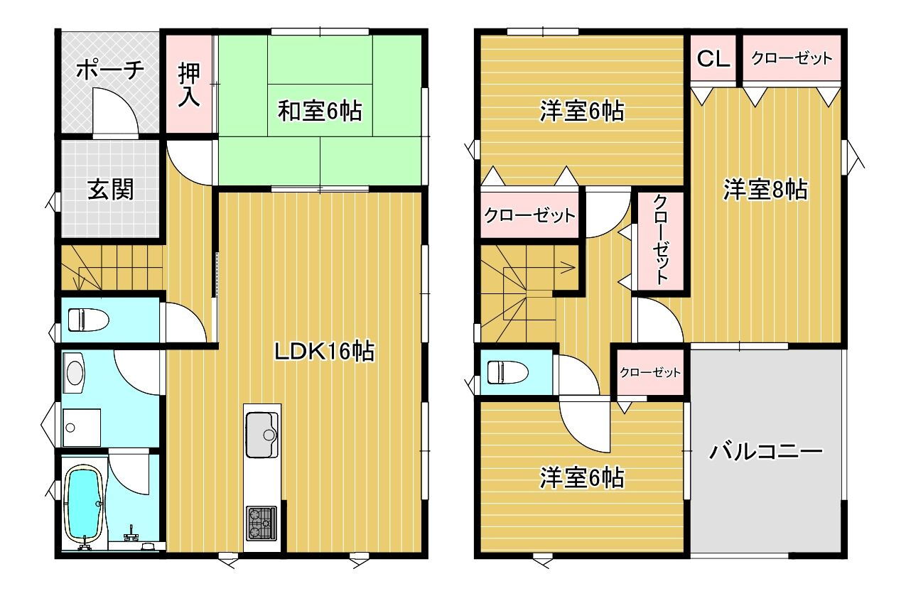 北葛城郡上牧町松里園2丁目　中古戸建の間取り|4LDK
