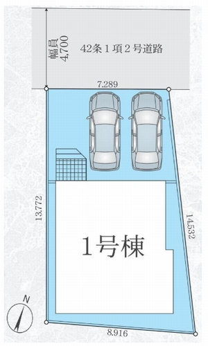 【仲介手数料０円】茅ヶ崎市香川2期　新築一戸建ての区画図|【仲介手数料０円】茅ヶ崎市香川2期　新築一戸建て