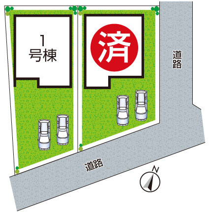 ●29(土)30(日)現地説明会！　奈良市西大寺竜王町　ラスト1邸の区画図|全2区画