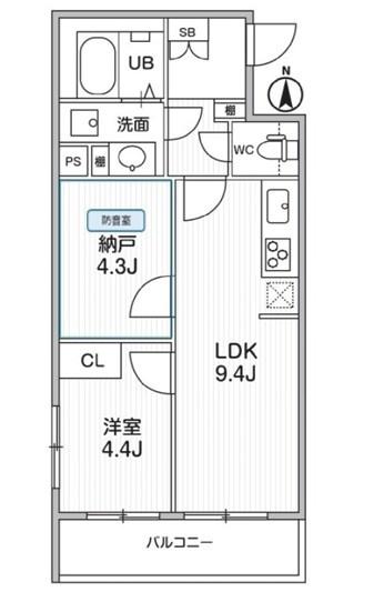 THE PALMS MUSE 新江古田の間取り