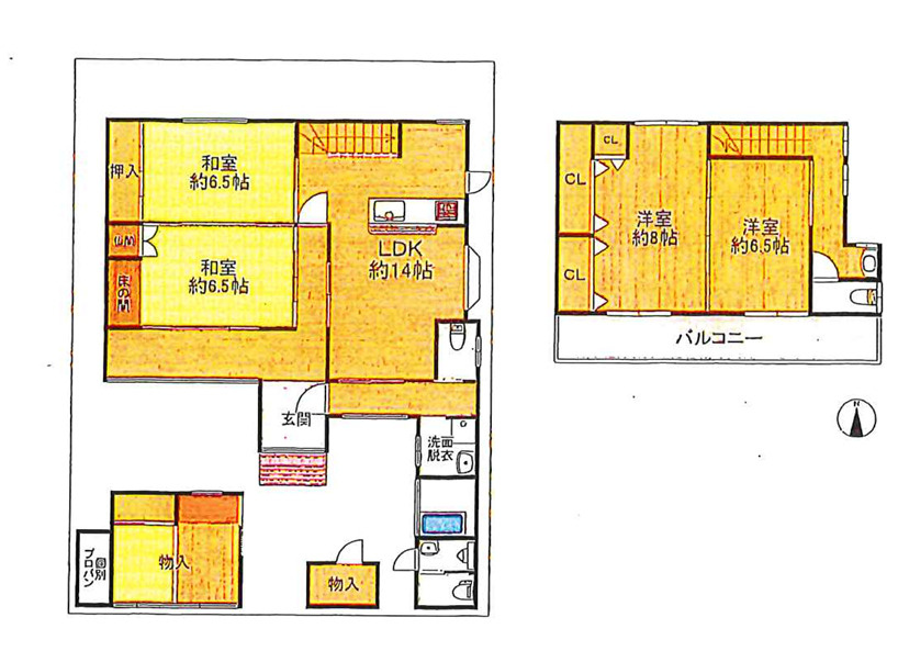 北条2丁目　中古一戸建ての間取り|間取り図はいかがですか？ご希望を叶える間取りですか？リビングの広さは？水回りの位置は？カウンターキッチン？など色々な情報が集約されています。弊社ではリフォームなどのご相談も承っております。