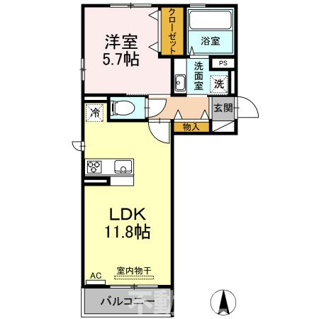 ルヴェデュソレイユ　Ⅲの間取り