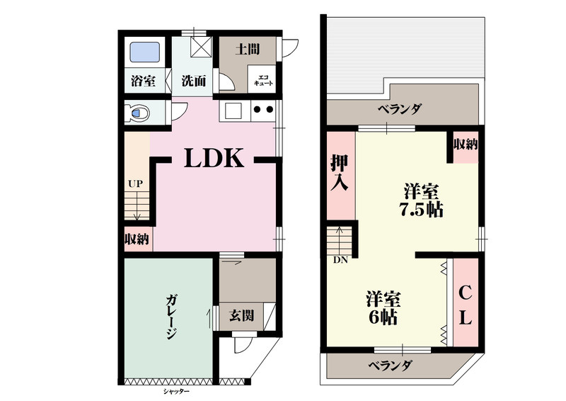 堺市西区浜寺石津町西４丁の間取り