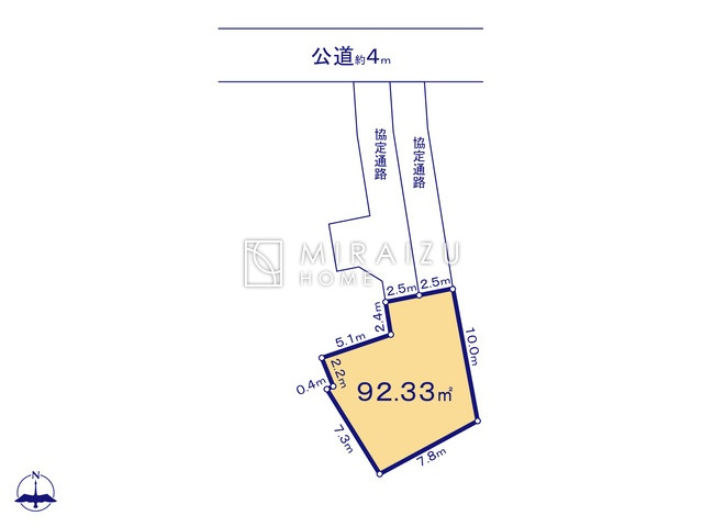 【土地図】 | 開放感のある、閑静な住宅街に位置しています。陽の光をたっぷりと浴びながら気持ち良く生活が出来ます。夢のマイホーム、夢ではなく実現出来ます！見学・ご相談等、お気軽にご連絡下さい。