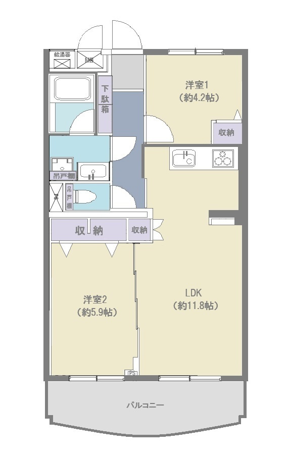 グリーンハイツ小田中の間取り
