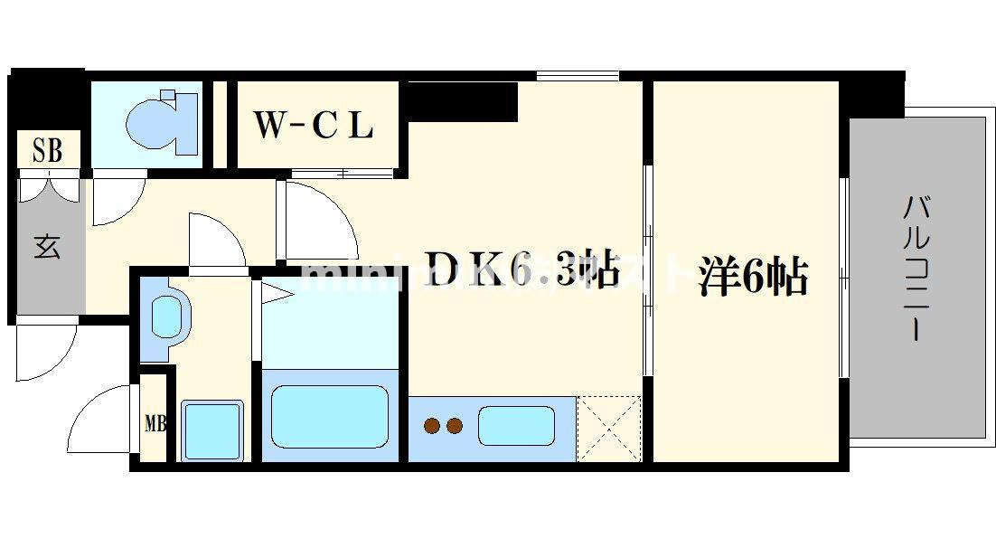 CAVANA梅田北の間取り