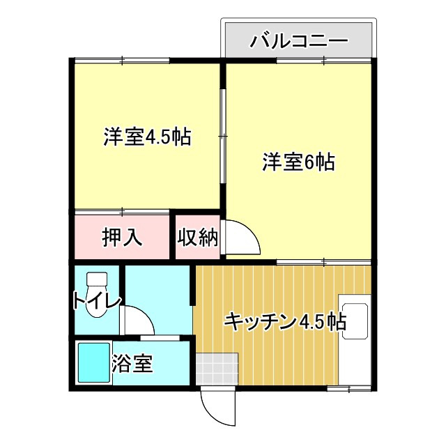 森宿ハイツの間取り