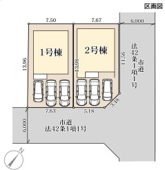 リーブルガーデン鹿児島市皇徳寺台第二の区画図