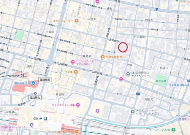 ポレスター姫路ザ・レジデンス　　JR「姫路駅」徒歩9分の地図