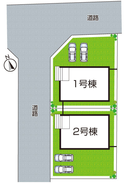 ★5(土)6(日)現地見学可能！★東近江市中野町　全2邸の区画図|全2区画