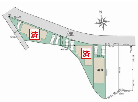 【区画図】 | 【仲介手数料０円】小田原市矢作　新築一戸建て　全5区画 | 【仲介手数料０円】小田原市矢作　新築一戸建て　全5区画
