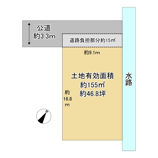 四日市市茂福町 売土地の土地図