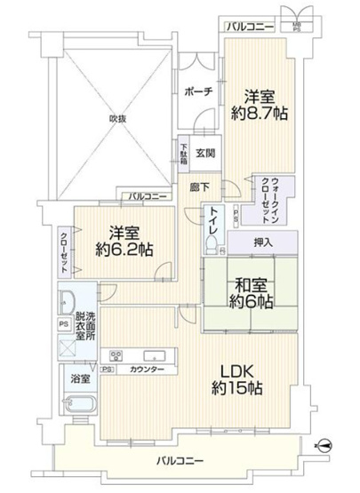 【間取り】 | ☆サンシティ桂坂ロイヤル3番館