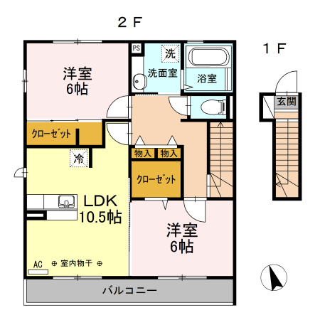【間取り】 | キャトルセゾン楢原
