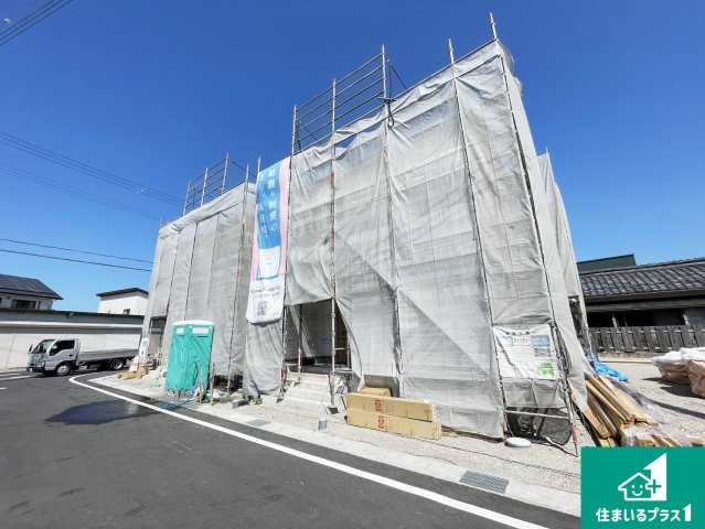 東近江市中野町　第2期　新築一戸建ての外観|現在の進捗状況です！順調に作業進行中、完成が待ち遠しいです！詳細の間取り等、お気軽にお問い合わせください！