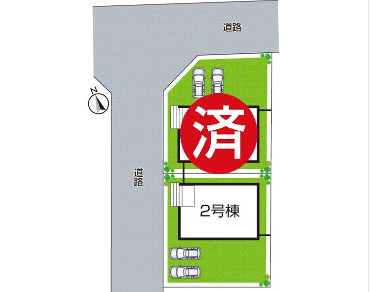 東近江市中野町　第2期　新築一戸建ての区画図|全2区画
