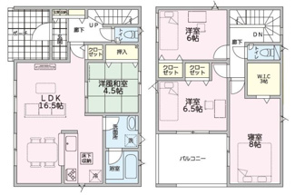 【間取り】 | 新潟市中央区上所上 第1 1号 | 4LDK＋Sの間取り、駐車スペース3台可です('ω')ノ