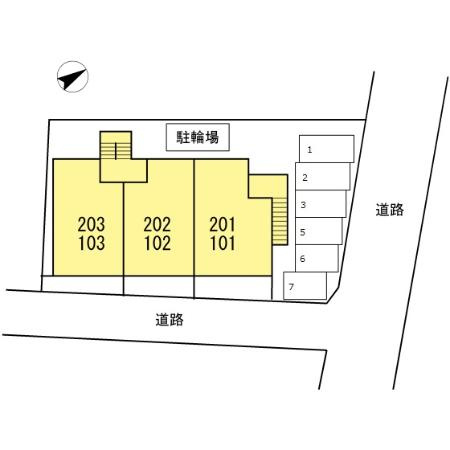 サニーハイツの区画図