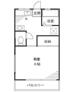 【間取り】 | ハイツコウチ | ※和室→洋室にリフォームしている可能性もございます。事前にご確認下さい。