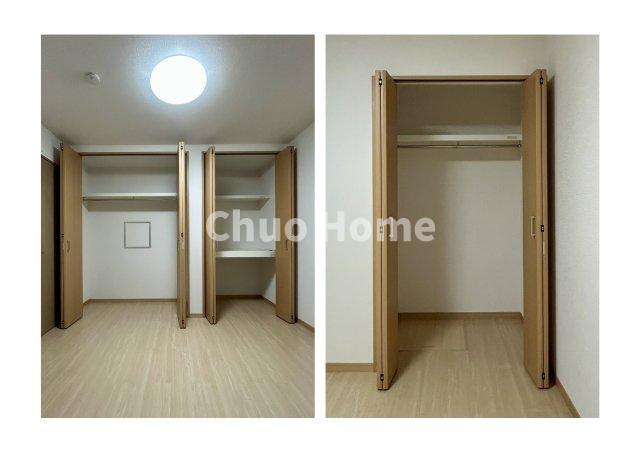 荒川区西尾久8丁目中古住宅の収納|居室にはクローゼットを完備し、自由度の高い家具の配置が叶うシンプルな空間です。お子様の成長と必要になる子供部屋を与えるにはぴったりの間取りですね。