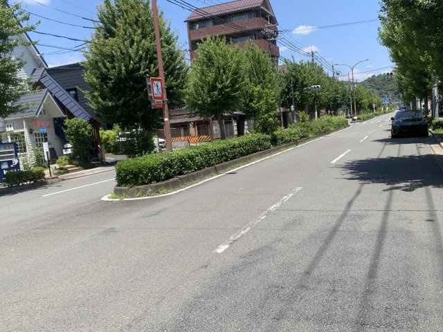 京都市左京区下鴨北園町　建築条件無し売土地の前面道路含む現地写真