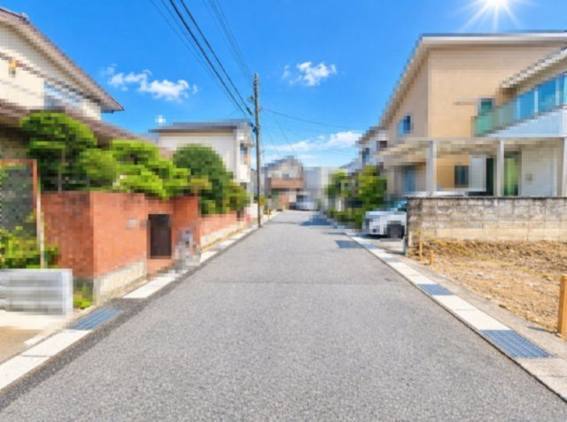 長岡京市柴の里の前面道路含む現地写真|落ち着いた住宅が建ち並ぶ住宅街です！