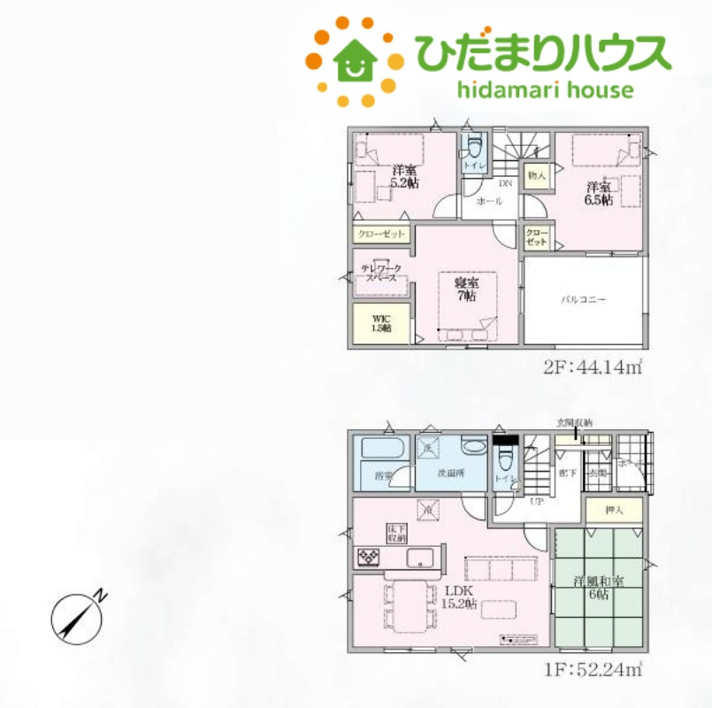 行田市藤原町　第2　新築一戸建て　クレイドルガーデン　01の間取り