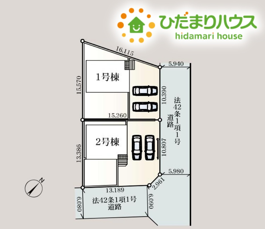 行田市藤原町　第2　新築一戸建て　クレイドルガーデン　01の区画図