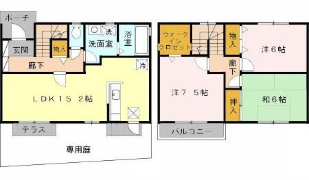 アルスクレストⅡ2棟の間取り
