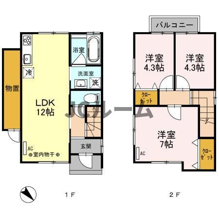 ラグナハウス B棟の間取り