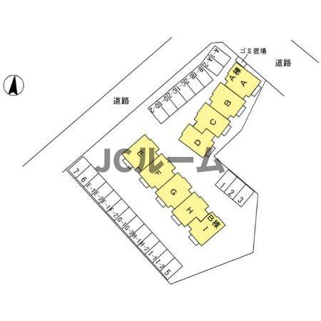ラグナハウス B棟の区画図