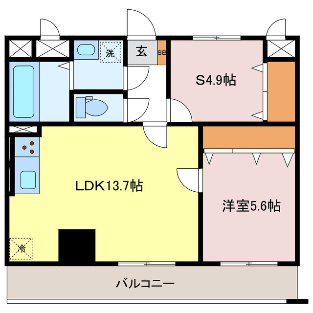 MISTRAL北条口Ⅱの間取り