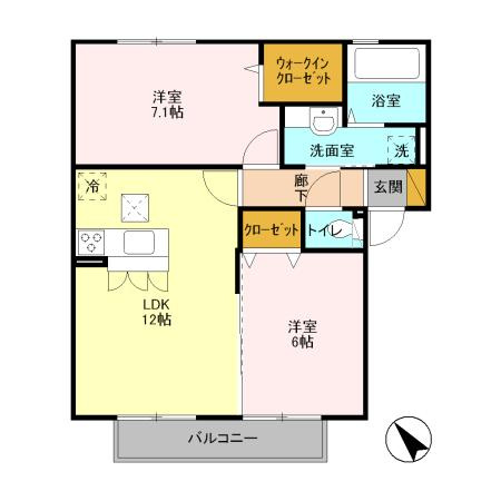 ソレイユⅡの間取り