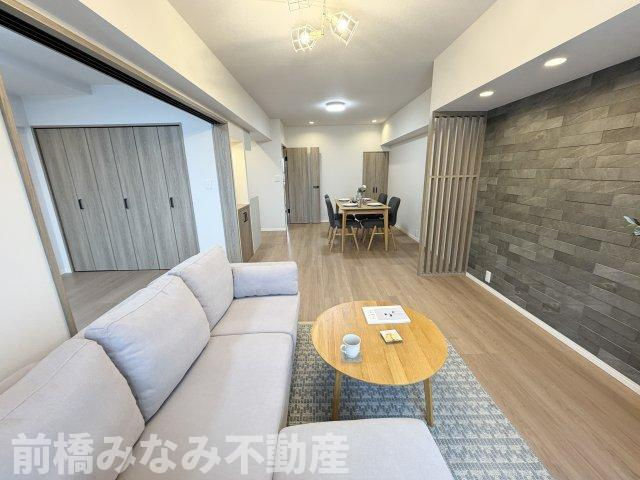 【中古マンション】前橋市大手町　パシフィックパレス　606号室　2LDKの居間・リビング|こちらの居間で趣味の時間をお楽しみください