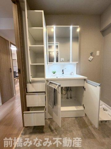 【中古マンション】前橋市大手町　パシフィックパレス　606号室　2LDKの独立洗面台|独立洗面台です
