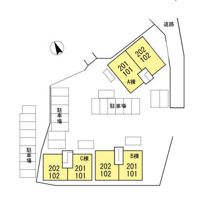 ディアス須田ノ木 B棟の区画図