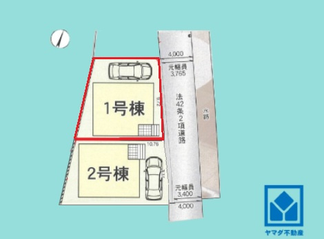 尼崎市西昆陽　第２　１号棟の区画図|クレイドルガーデン尼崎市西昆陽第2、新築分譲住宅全2棟の1号棟です。区画それぞれ間取りが違うので、ライフスタイルに合わせてご検討ください。