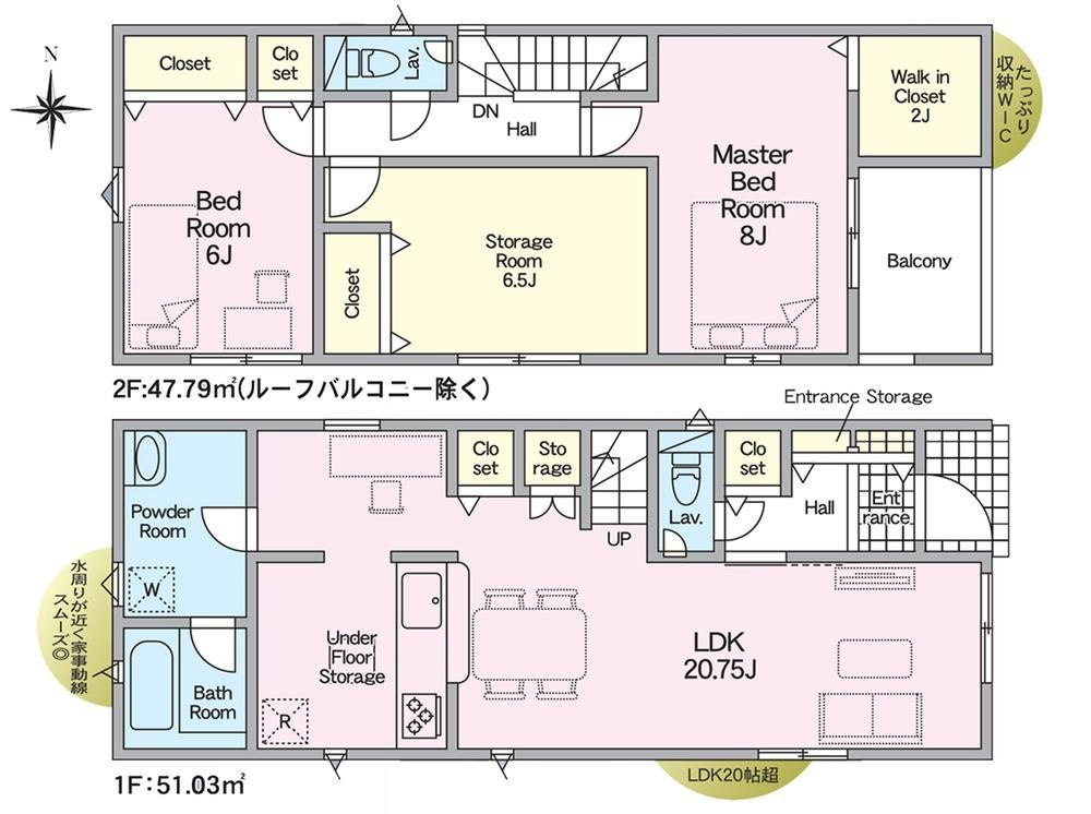 小牧市二重堀第3(全5棟)の間取り