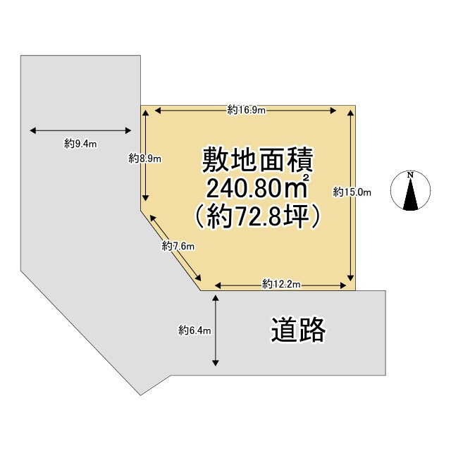 津市渋見町 売土地の土地図