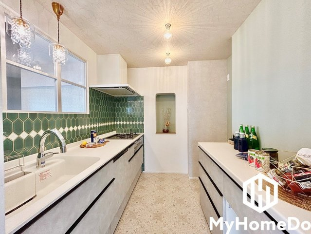 グリーンハイツ外堀通りのキッチン|お料理がはかどりそうな、おしゃれなキッチン