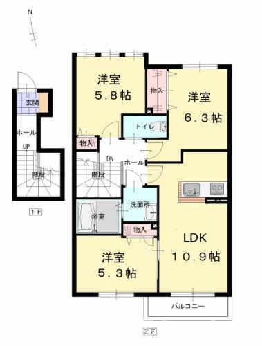 アルル　ガーデンの間取り