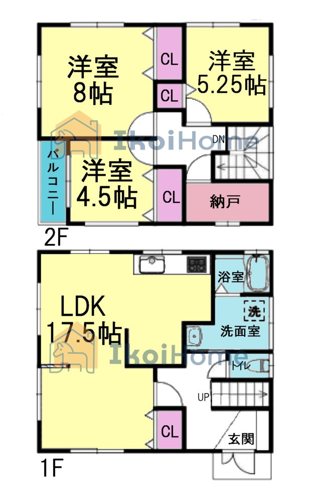 神戸市西区玉津町西河原　中古戸建の間取り|●年中無休：当日予約可●LDK17.5帖！独立キッチンでお客様が来ても安心！2階洋室3部屋、納戸も有