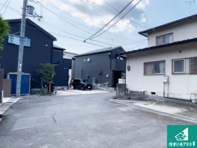 ★大津市千町　第1期　新築一戸建ての前面道路含む現地写真|周辺は落ち着いた街並みの住宅地！子育てがしやすい住環境です！まだ未完成ですが、現地でしかわからない事もございます。是非一度ご覧ください。