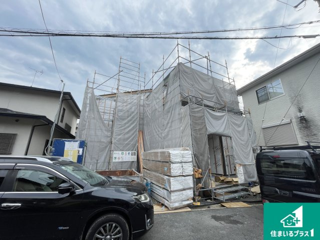 大津市千町　第1期　新築一戸建ての外観|周辺は落ち着いた街並みの住宅地！子育てがしやすい住環境です！まだ未完成ですが、現地でしかわからない事もございます。是非一度ご覧ください。