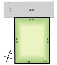 【土地】川越市広谷新町建築条件無し売地の土地図