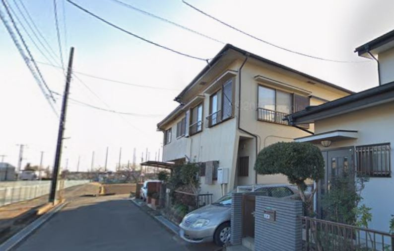 【土地】川越市広谷新町建築条件無し売地の前面道路含む現地写真