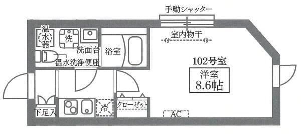 ＣＯＣＯＣＵＢＥ東長崎の間取り