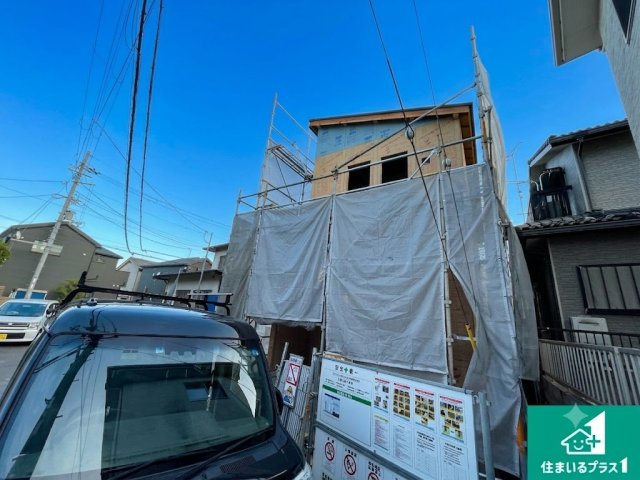 大津市千町　第1期　新築一戸建ての外観|周辺は落ち着いた街並みの住宅地！子育てがしやすい住環境です！まだ未完成ですが、現地でしかわからない事もございます。是非一度ご覧ください。